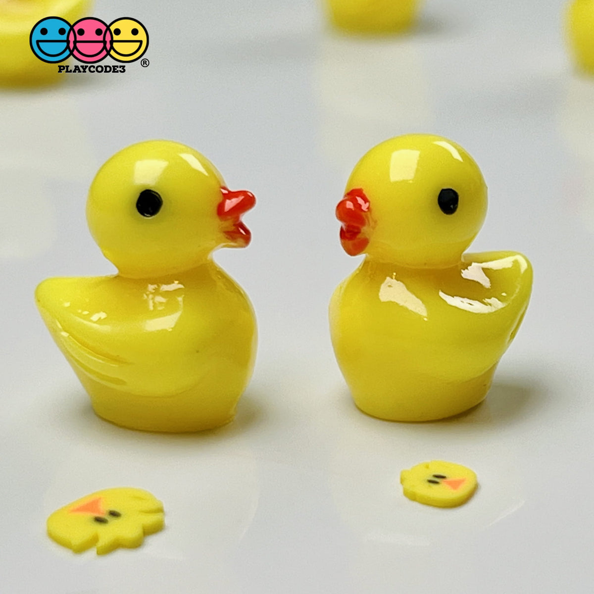 3D Ducklings Baby Ducks Mini Charms Rubber Ducky Cabochons
