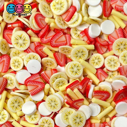 Banana Strawberry Delight Mix Fake Sprinkles Fimo Slice Bananas Decoden Jimmies 20 Grams Sprinkle