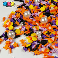 Candy Corn Star Pearl Celebration Halloween Mix Fimo Fake Polymer Clay Sprinkles Jimmies Funfetti