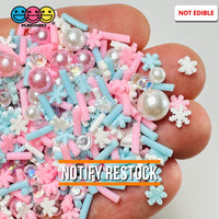 Christmas Let It Snow Pink Pearl Beads Fake Clay Sprinkles Decoden Fimo Jimmies Playcode3 Llc 10