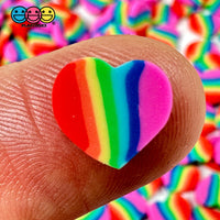 Hearts Rainbow Stripe Fimo Slices Fake Sprinkles Valentine Decoden Funfetti 10 Mm Playcode3 Llc