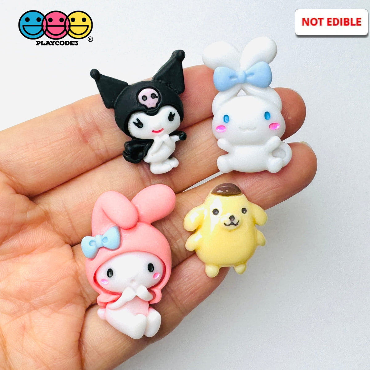 Kawaii Anime Flatback Cabochons - 10 pcs Charm Mix| PLAYCODE3