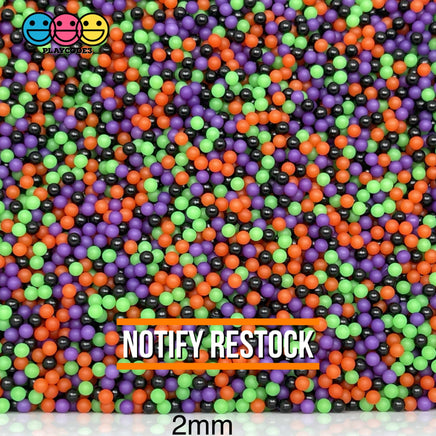 Nonpareil Faux Beads Halloween Theme Colors Decoden 20 Grams / 2 Mm Bead