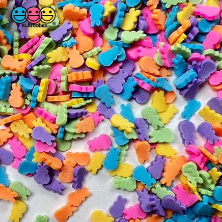 Peeps Bunny Fimo Mix Multi Colors Easter Spring Faux Sprinkles Pastel Fake Bake Funfetti Sprinkle