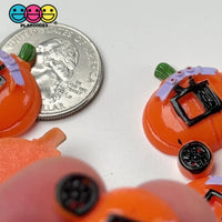Jack-O-Lantern  Pumpkin Carriage with Boo Charm Plastic Party Favors Charm Halloween Cabochons 10 pcs