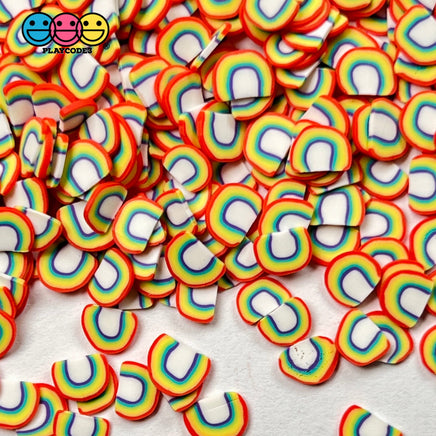 Rainbow Fimo Slice Fake Sprinkles Decoden Jimmies Rainbows Sizes: 5/10 Mm Sprinkle