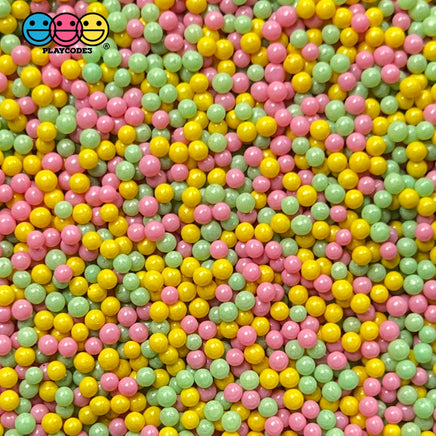 Spring Mix Nonpareil Glass 1.9Mm Beads Caviar Faux Sprinkles Decoden 20 Grams Bead