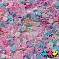 Cotton Candy Galaxy Fimo Fake Sprinkle Mix Star Glitter Slushie Funfetti