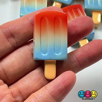 Popsicles Charms 4th of July Colors Fake Candy Cabochons 10 pcs