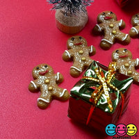 Gingerbread man Christmas Cookie Charms Fake Food Decoden 10 pcs