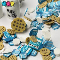 Milk & Cookies Fimo Slices Fake Clay Sprinkles Carton Decoden Kawaii Jimmies 5mm 10mm