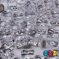 Ice Cubes Small Fake Charms Cabochon Decoden Cube Fake Food (imperfect corner tip) 30 pcs