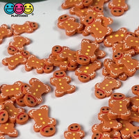 Gingerbread Man Fimo Slices Polymer Clay Fake Sprinkles Christmas Funfetti 10/5 mm