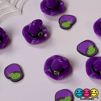 Witches Hat Purple Mini Charm Small Halloween Cabochons 10 pcs