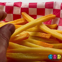 French Fries Large Realistic Imitation Fake Fast Food Chips Fried Potato Life Like Bendable Plastic Resin 10pcs