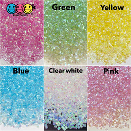 100G Bingsu Beads Slime Crunchy Iridescent Crafting Supplies Cut Plastic Straws Bead