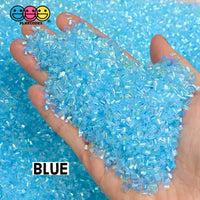 100G Bingsu Beads Slime Crunchy Iridescent Crafting Supplies Cut Plastic Straws Blue / 100 Grams