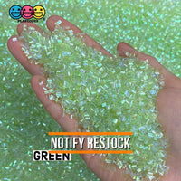100G Bingsu Beads Slime Crunchy Iridescent Crafting Supplies Cut Plastic Straws Green / 100 Grams