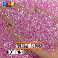 100G Bingsu Beads Slime Crunchy Iridescent Crafting Supplies Cut Plastic Straws Hot Pink / 100 Grams