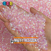 100G Bingsu Beads Slime Crunchy Iridescent Crafting Supplies Cut Plastic Straws Pink / 100 Grams