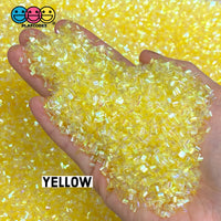 100G Bingsu Beads Slime Crunchy Iridescent Crafting Supplies Cut Plastic Straws Yellow / 100 Grams
