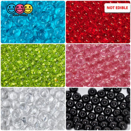 100Grams Boba Beads Fake Caviar Acrylic Gum-Ball Pearls Faux Nonpareil No Holes 8Mm - 9.5Mm Bead
