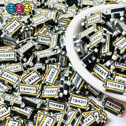 10Mm Movie Night Tickets Popcorns Theme Fake Clay Sprinkles Decoden Fimo Jimmies Playcode3 Llc