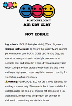 1Kg (2.2Lbs) Clay Playcode3 Llc Air Dry Polymer - White Versatile & High-Quality For Butter Slime