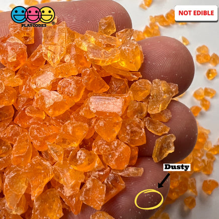 1Kg Orange Silica Acrylic Sand Slime Filler Fake Rock Sprinkle