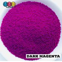 1mm Nonpareil Microbead Glass Beads Caviar Faux Sprinkles Decoden Fake Bake 16 Colors - 20 grams / dark magenta - Bead