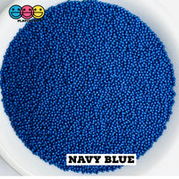 1mm Nonpareil Microbead Glass Beads Caviar Faux Sprinkles Decoden Fake Bake 16 Colors - 20 grams / navy blue - Bead