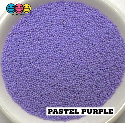 1mm Nonpareil Microbead Glass Beads Caviar Faux Sprinkles Decoden Fake Bake 16 Colors - 20 grams / Pastel purple - Bead