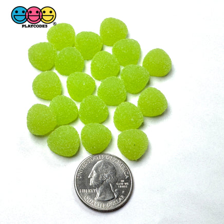 20/24 pcs Gumdrops Small Fake Candy Gummy Sugar Coated Gum Drops 6 Colors Fake Charms Candies 24 pcs Fake Food