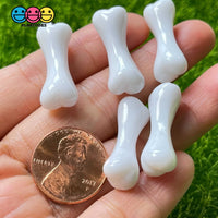 Bone Charms Fake Dog Bones Charm Mini Solid Halloween Cabochons 25 Pcs