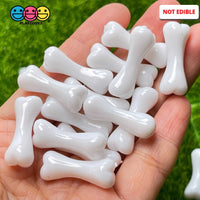 Bone Charms Fake Dog Bones Charm Mini Solid Halloween Cabochons 25 Pcs