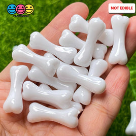 Bone Charms Fake Dog Bones Charm Mini Solid Halloween Cabochons 25 Pcs