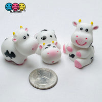 3D Cows Sitting and Laying Down Animal Figure Slime supplies Toy Decoration Charms (3 pcs) Charm