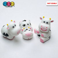 3D Cows Sitting and Laying Down Animal Figure Slime supplies Toy Decoration Charms (3 pcs) mixes 3pcs Charm