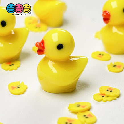 Ducklings Baby Ducks Mini Charms Rubber Ducky Cabochons Decoden Duck 10 Pcs Charm