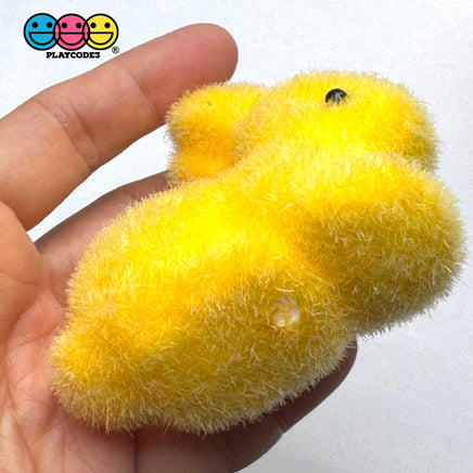3D Easter Rabbit Peeps Foam 4pcs Hot Pink Blue Purple Yellw Chick Holiday Light weight Cabochons Decoden Charm 4 pcs