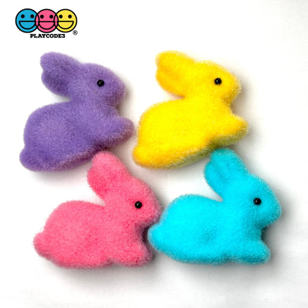 3D Easter Rabbit Peeps Foam 4pcs Hot Pink Blue Purple Yellw Chick Holiday Light weight Cabochons Decoden Charm 4 pcs