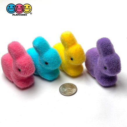 3D Easter Rabbit Peeps Foam 4pcs Hot Pink Blue Purple Yellw Chick Holiday Light weight Cabochons Decoden Charm 4 pcs