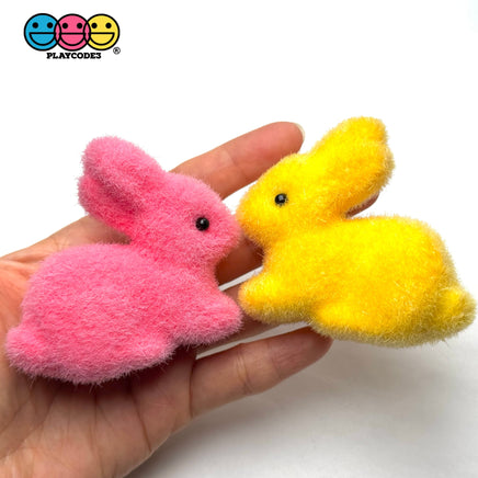 3D Easter Rabbit Peeps Foam 4pcs Hot Pink Blue Purple Yellw Chick Holiday Light weight Cabochons Decoden Charm 4 pcs
