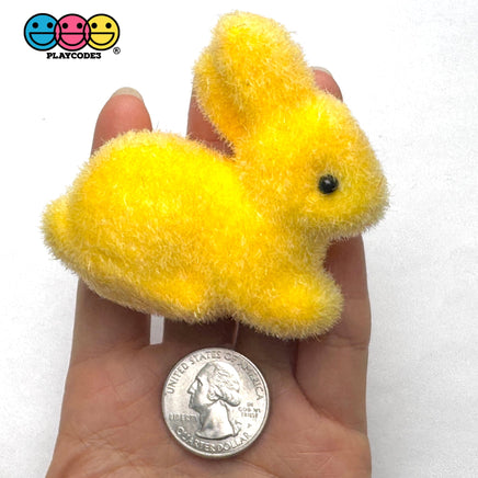 3D Easter Rabbit Peeps Foam 4pcs Hot Pink Blue Purple Yellw Chick Holiday Light weight Cabochons Decoden Charm 4 pcs