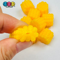 3D Fake Soft Corn Cob With Hole Food Flatback Cabochons Decoden Charm 10 Pcs