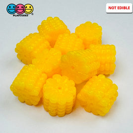3D Fake Soft Corn Cob With Hole Food Flatback Cabochons Decoden Charm 10 Pcs