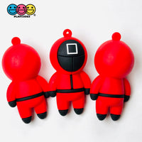 3D Korean Tv Show Character Keychain Figure Cabochons Decoden Charm 3Pcs Playcode3