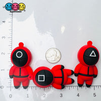 3D Korean Tv Show Character Keychain Figure Cabochons Decoden Charm 3Pcs Playcode3