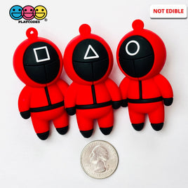 3D Korean Tv Show Character Keychain Figure Cabochons Decoden Charm 3Pcs Playcode3