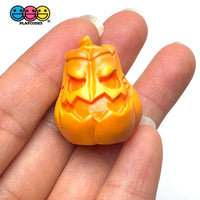 3D Pumpkin Halloween Holiday Jack-O-Lantern Cabochons Decoden Charm 5 pcs PLAYCODE3 Charm